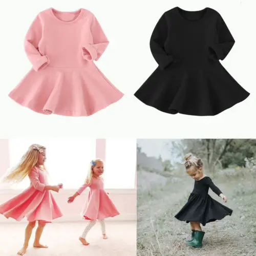 

Baby Girl clothes Toddler Tulle Swing Tutu Pageant Party Princess Dress three quarter Outfits 1-5T