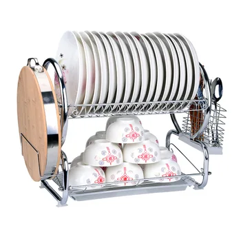 Kitchen Organizer 2-Tier Stainless Dish Rack Plate Dish Cutlery Cup Tableware Bowl Chopping Board Rack Storage Shelf Dish Rack
Kitchen Organizer 2-Tier Stainless Dish Rack Plate Dish Cutlery Cup Tableware Bowl Chopping Board Rack Storage Shelf Dish Rack