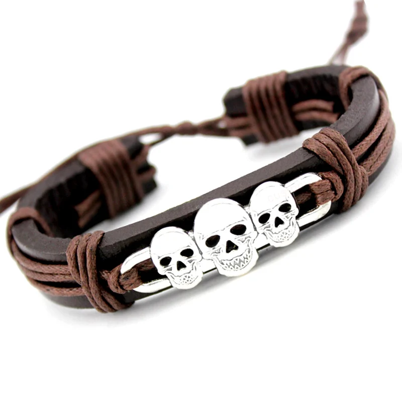 Skull Skeleton Mask Dogs Paw Fish Turtle Tortoise Scissors Crown Arrow Charm Wax Leather Bracelets Women Men Boy Girl Jewelry
Skull Skeleton Mask Dogs Paw Fish Turtle Tortoise Scissors Crown Arrow Charm Wax Leather Bracelets Women Men Boy Girl Jewelry