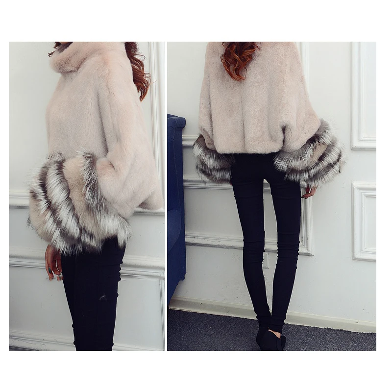 CHEWIES Women Shawl Jacket Winter Natural Rex Rabbit Fur Coat Poncho Genuine Fox Seleeves New Arrival Factory Outlet 9.19
CHEWIES Women Shawl Jacket Winter Natural Rex Rabbit Fur Coat Poncho Genuine Fox Seleeves New Arrival Factory Outlet 9.19