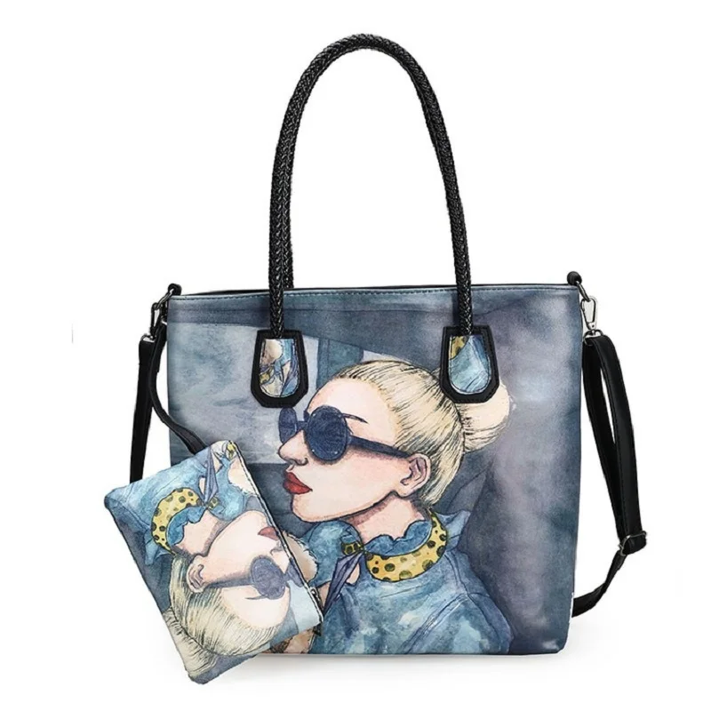 2PCS/set 2016 new brand messenger bags for wallet women Cartoon beauty embossed leisure handbag girl lovely retro shoulder bag
2PCS/set 2016 new brand messenger bags for wallet women Cartoon beauty embossed leisure handbag girl lovely retro shoulder bag