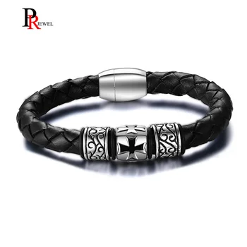 Men's Cross Charm Bracelets Stylish Black Genuine Leather Prayer Bracelet Bangle for Male Lucky Gifts 8.46"
Men's Cross Charm Bracelets Stylish Black Genuine Leather Prayer Bracelet Bangle for Male Lucky Gifts 8.46"