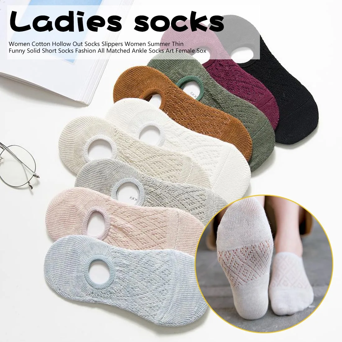 Women Cotton Hollow Out Socks Slippers Women Summer Thin Funny Solid Short Socks Fashion All Matched Ankle Socks Art Female Sox
Women Cotton Hollow Out Socks Slippers Women Summer Thin Funny Solid Short Socks Fashion All Matched Ankle Socks Art Female Sox