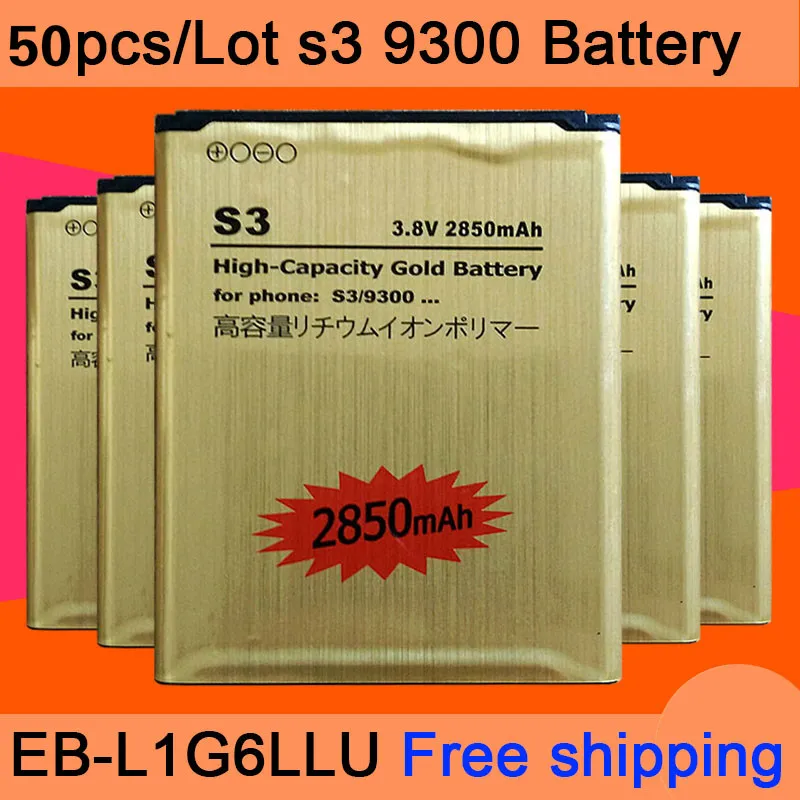 50Pcs/Lot For s3 battery Golden Li-ion Replacement Battery for s3 EB-L1G6LLU for Galaxy S3 i9300 battery
50Pcs/Lot For s3 battery Golden Li-ion Replacement Battery for s3 EB-L1G6LLU for Galaxy S3 i9300 battery