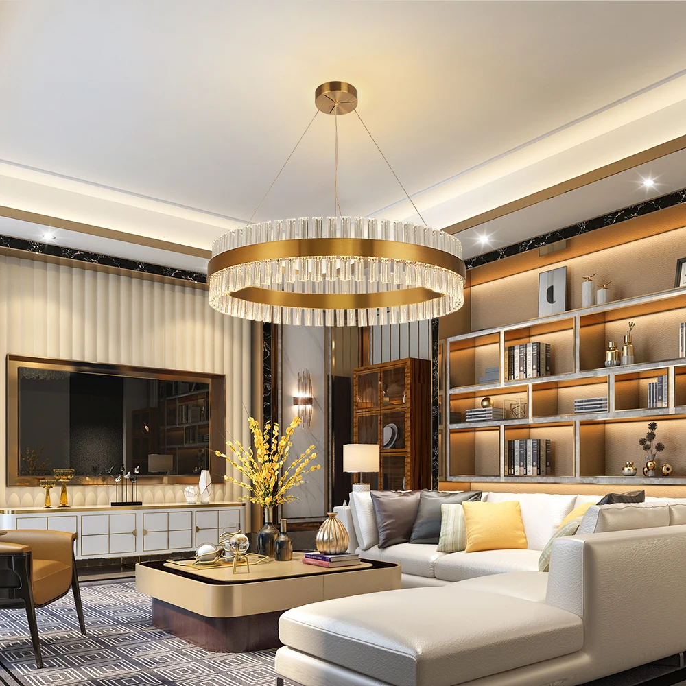 Yoogee round chandelier lighting luxury modern crystal light led bulbs fixtures for living room lustre bedroom indoor lights 
Yoogee round chandelier lighting luxury modern crystal light led bulbs fixtures for living room lustre bedroom indoor lights