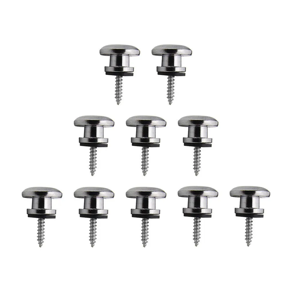 10pcs Metal Strap Nails Chrome Guitar Strap Buttons Strap Locks Mushrooms Head End Pins Screws
10pcs Metal Strap Nails Chrome Guitar Strap Buttons Strap Locks Mushrooms Head End Pins Screws