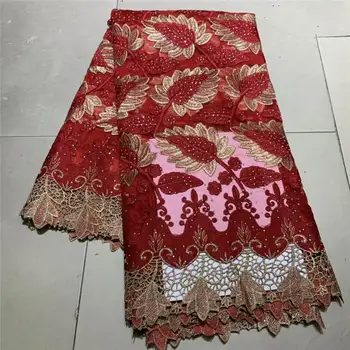 New 2019 High Quality French Tulle Swiss Voile Lace African Beads Lace Fabric Red Nigerian Embroidered Lace for Wedding
New 2019 High Quality French Tulle Swiss Voile Lace African Beads Lace Fabric Red Nigerian Embroidered Lace for Wedding
