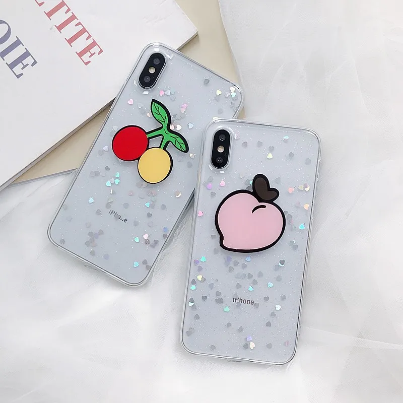 YiKELO Glitter Silicone Phone Case For iPhone X 8 7 6S 6 Plus XS XR MAX Cases Cute Cherry Peach Pattern Soft Clear Cover Coque
YiKELO Glitter Silicone Phone Case For iPhone X 8 7 6S 6 Plus XS XR MAX Cases Cute Cherry Peach Pattern Soft Clear Cover Coque