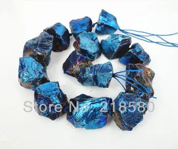 H-TB27 Rainbow Blue Mystic Titanium Quartz Crystal Rough Nugget Bead Jewelry Finding Blue Rock Crystal Beads 18-28x21-33mm
H-TB27 Rainbow Blue Mystic Titanium Quartz Crystal Rough Nugget Bead Jewelry Finding Blue Rock Crystal Beads 18-28x21-33mm