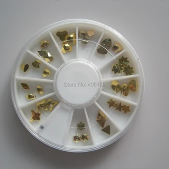 12wheels/lot OD-128 Free Shipping 3D 12-Design Gold Metal Deco Metal Decoration in wheel Shiny Nail Decoration
12wheels/lot OD-128 Free Shipping 3D 12-Design Gold Metal Deco Metal Decoration in wheel Shiny Nail Decoration