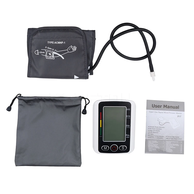 Digital Automatic Upper Arm Blood Pressure Monitor Wrist Pulse Portable Meter Sphygmomanometer with Voice Blacklight Health Care
Digital Automatic Upper Arm Blood Pressure Monitor Wrist Pulse Portable Meter Sphygmomanometer with Voice Blacklight Health Care