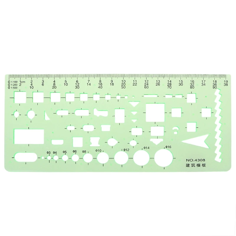 Building Design Construction Drawing Stencil Template Ruler Clear Green Plastic New Design
Building Design Construction Drawing Stencil Template Ruler Clear Green Plastic New Design