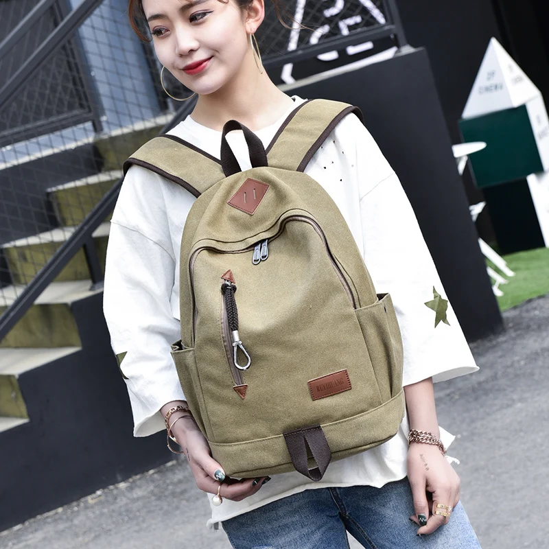 DIDA BEAR New Unisex Men Canvas Backpacks Large School Bags For Teenagers Boys Girls Travel Laptop Backbag Mochila Rucksack Grey 29