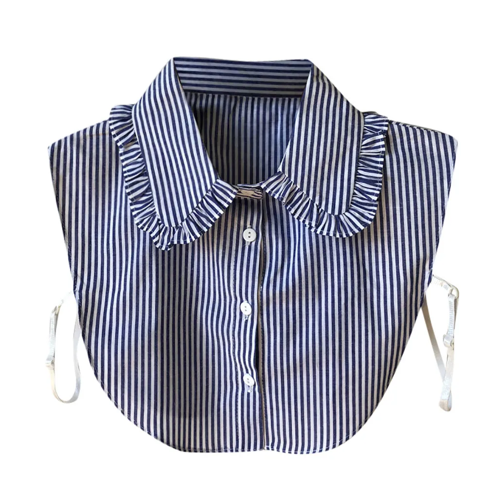 Fashion Detachable Collar Women Stripe Button Blouse False Collar Clothes Shirt Detachable Fake Collar
Fashion Detachable Collar Women Stripe Button Blouse False Collar Clothes Shirt Detachable Fake Collar