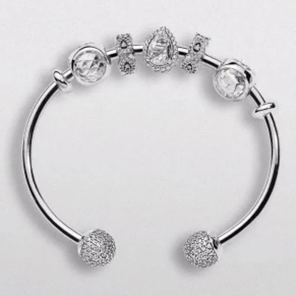 EDELL 100% 925 Sterling Silver Open Bracelet Set Teardrop Zircon Three Beads Heart Shape Beads Bracelet Set
EDELL 100% 925 Sterling Silver Open Bracelet Set Teardrop Zircon Three Beads Heart Shape Beads Bracelet Set