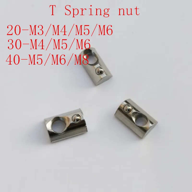 20PCS/10PCS M3 M4 M5 M6 M8 T Spring Nut Half Round Elasticity Spring Nut Block for 2020 3030 4040 Aluminium Profile
20PCS/10PCS M3 M4 M5 M6 M8 T Spring Nut Half Round Elasticity Spring Nut Block for 2020 3030 4040 Aluminium Profile