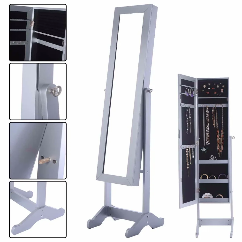 Goplus 145*39*34cm Mirrored Jewelry Armoire Cabinet Powerful Organizer Storage Box with Stand Make Up Mirrors Armoire HB84526
Goplus 145*39*34cm Mirrored Jewelry Armoire Cabinet Powerful Organizer Storage Box with Stand Make Up Mirrors Armoire HB84526