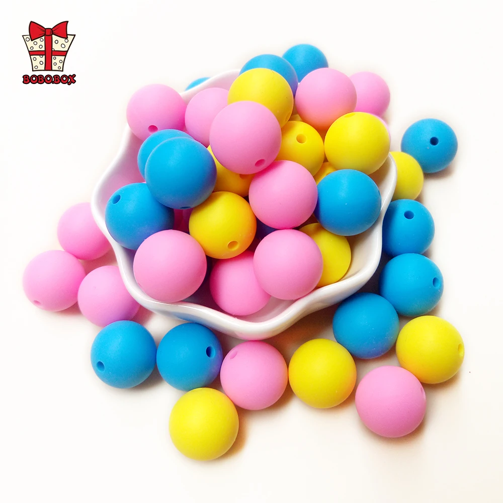 BOBO.BOX 20pcs 15mm Silicone Beads Food Grade Baby Teethers Bead Round DIY Pacifier Chain Accessories Teething Silicone Baby Toy
BOBO.BOX 20pcs 15mm Silicone Beads Food Grade Baby Teethers Bead Round DIY Pacifier Chain Accessories Teething Silicone Baby Toy