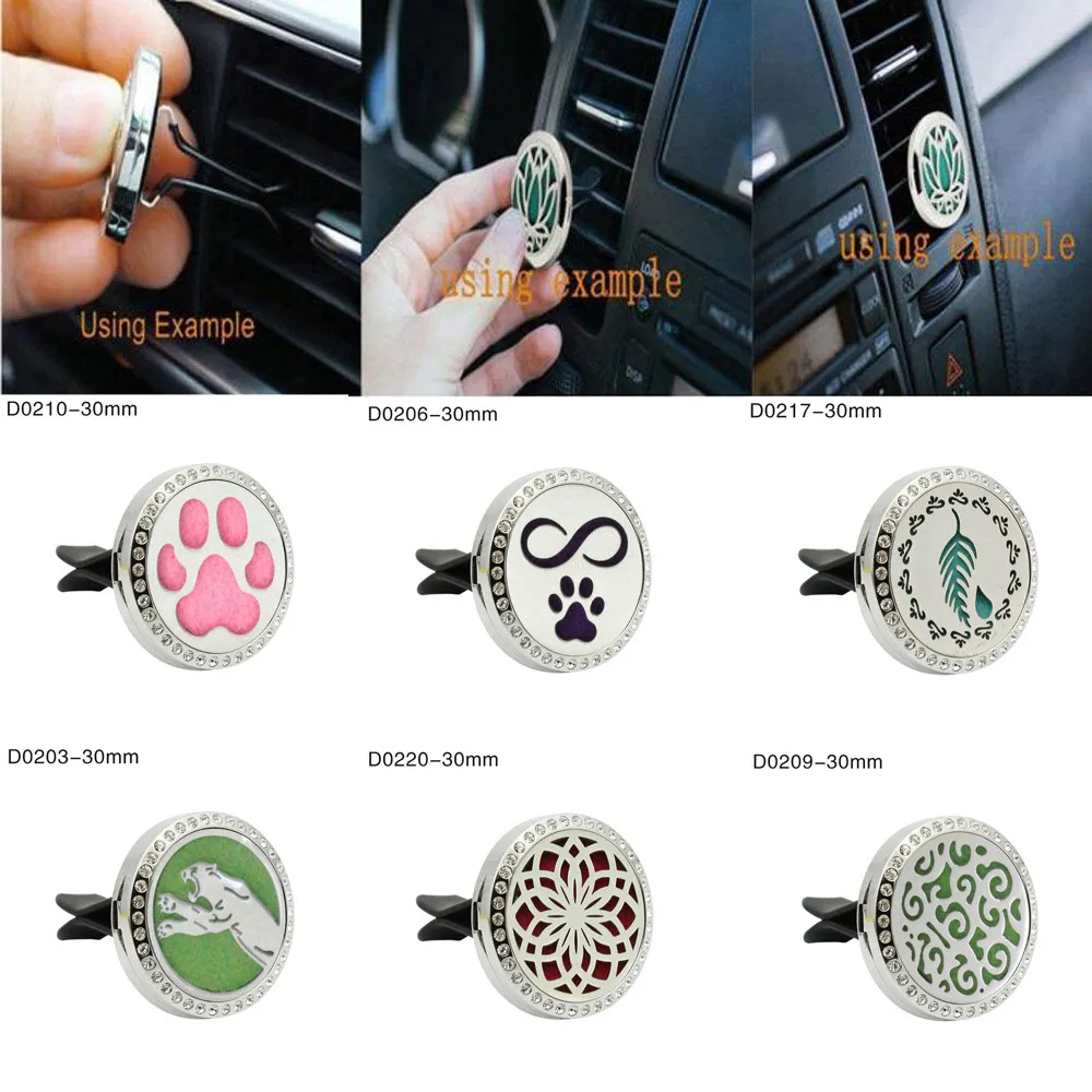 Vehicle Stainless metal air outlet freshener vent essential oil perfume clip gift with Supplemental pad | Автомобили и мотоциклы