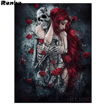 Home Decorative Diy Diamond Painting Skull girl Woman Cross Stitch Horror Halloween Needlework Full Square 5D Diamond Embroidery
Home Decorative Diy Diamond Painting Skull girl Woman Cross Stitch Horror Halloween Needlework Full Square 5D Diamond Embroidery