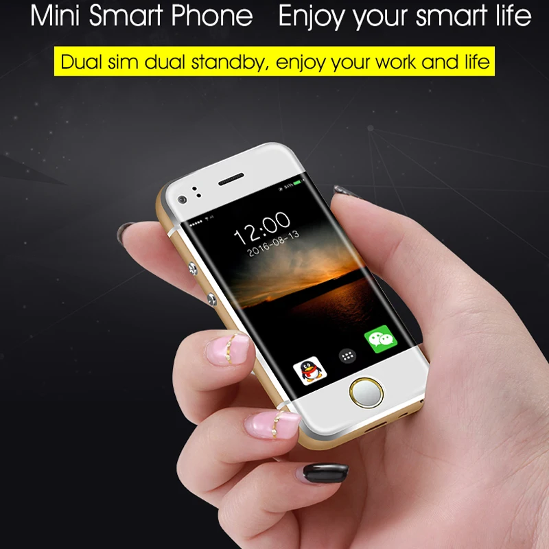 Original SOYES 6S Super Mini Android Smart mobile Phone MTK6572 Dual Core Dual SIM Dual standby Unlocked Pocket Cell Phone
Original SOYES 6S Super Mini Android Smart mobile Phone MTK6572 Dual Core Dual SIM Dual standby Unlocked Pocket Cell Phone