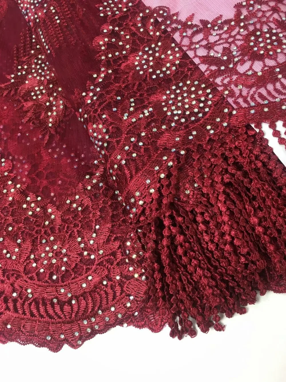 2018 High Quality African Lace Fabric Wine red Velvet French Net Embroidery Stones Tulle Lace Fabric For Nigerian party Dress
2018 High Quality African Lace Fabric Wine red Velvet French Net Embroidery Stones Tulle Lace Fabric For Nigerian party Dress