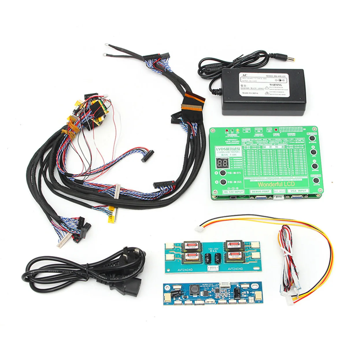 New Laptop LCD/LED Test Screen Tester+ 14PCS Lvds Cables + Inverter Tool Kit Panel
New Laptop LCD/LED Test Screen Tester+ 14PCS Lvds Cables + Inverter Tool Kit Panel