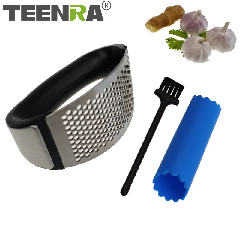 TEENRA 1Pc Metal Garlic Press Slicer Pleastic Handle Garlic Mill Crusher Cutter Silicone Garlic Peeler Stainless Steel Kitchen
TEENRA 1Pc Metal Garlic Press Slicer Pleastic Handle Garlic Mill Crusher Cutter Silicone Garlic Peeler Stainless Steel Kitchen