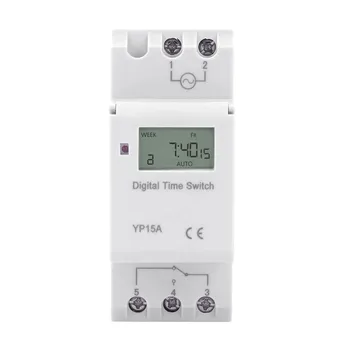 White Weekly 7 Days Electronic Timer Switch Programmable Panel Mounted Digital LCD Timer Control THC 15A AC 220V YP15A
White Weekly 7 Days Electronic Timer Switch Programmable Panel Mounted Digital LCD Timer Control THC 15A AC 220V YP15A