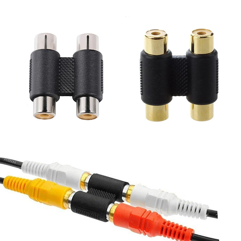 1PC New Useful Dual RCA Joiner Coupler Plug Single RCA Connector Female to Female Audio Video AV Cable Adaptor Connector
1PC New Useful Dual RCA Joiner Coupler Plug Single RCA Connector Female to Female Audio Video AV Cable Adaptor Connector