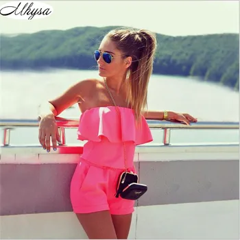 Mhysa Beach Summer Casual Ruffles Strapless Waist Dress