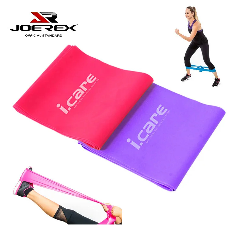 Image Joerex I.care Natural Latex Resistance Workout Pull Up and Fitness Bands for Upper Body,Lower Body,Physical Therapy,Lower Pilate