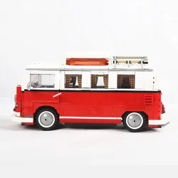 21001 1354 шт T1 Van Camper Buidling блоки совместимы с 10220 с светодиодный свет техника автомобиль игрушки кирпичики для детей