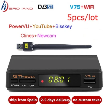 5pcs Freesat V7S HD DVB-S2 Satellite Receiver Full 1080P HD Receptor Support PowerVu YouTube Biss key Set Top Box PK V7 HD
5pcs Freesat V7S HD DVB-S2 Satellite Receiver Full 1080P HD Receptor Support PowerVu YouTube Biss key Set Top Box PK V7 HD