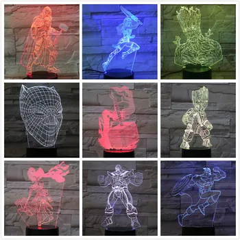 Usb 3d Led Night Light Marvel The Avengers Superheros Thor Hammer Rocket Raccoon Groot Thanos Figure Table Lamp Bedroom Neon
Usb 3d Led Night Light Marvel The Avengers Superheros Thor Hammer Rocket Raccoon Groot Thanos Figure Table Lamp Bedroom Neon