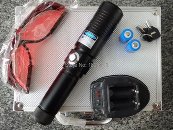 High power Military Blue laser pointer 800000m 80w 450nm Flashlight Burning match/dry wood/black plastic/Burn cigarettes+Glasses
High power Military Blue laser pointer 800000m 80w 450nm Flashlight Burning match/dry wood/black plastic/Burn cigarettes+Glasses