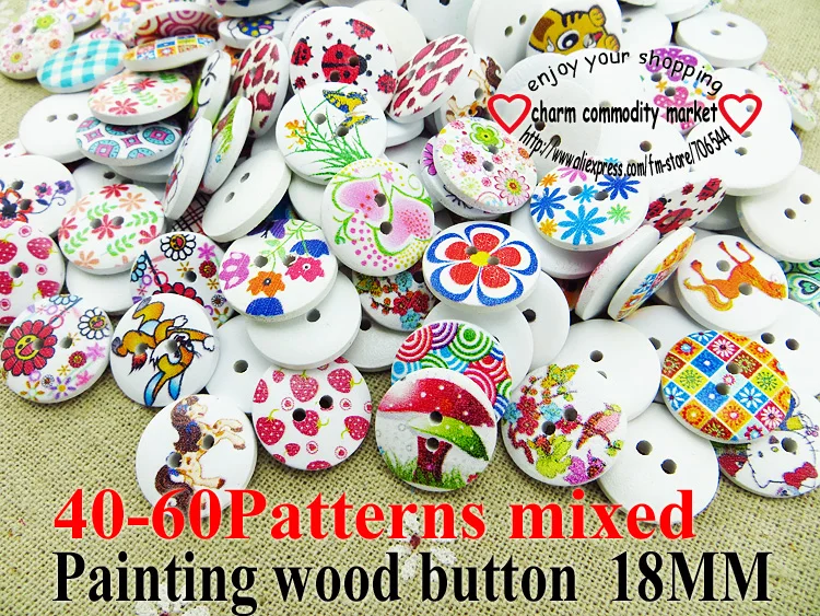 60PCS Flowers animals series painting wooden buttons 18MM sewing clothes boots coat accessory MCB-877
60PCS Flowers animals series painting wooden buttons 18MM sewing clothes boots coat accessory MCB-877