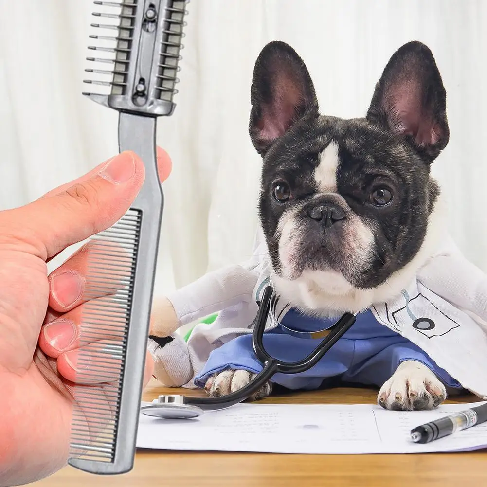 Pet Hair Cleaning Beauty Comb Cat Dog Hair Removal Comb Pet Grooming Blade Comb Silver Fine Comb Teeth Detachable Cutter Head
Pet Hair Cleaning Beauty Comb Cat Dog Hair Removal Comb Pet Grooming Blade Comb Silver Fine Comb Teeth Detachable Cutter Head