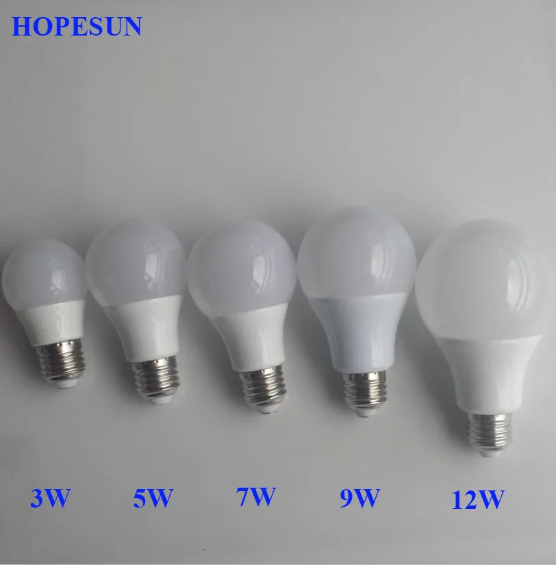 

High Bright E27 LED Bulb 3W 5W 7W 9W 12W LED Lamp 85-265V LED Light SMD5730 Aluminum Fast Heat Dissipation Lampada LED lamp
