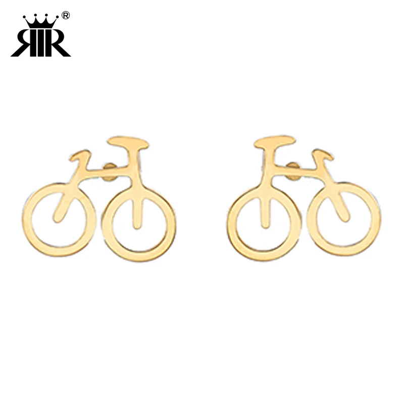 RIR Rose Gold Cute Tiny Bicycle Stud Earrings For Women Men Stainless Steel Bike Earrings Simple Design Jewelry
RIR Rose Gold Cute Tiny Bicycle Stud Earrings For Women Men Stainless Steel Bike Earrings Simple Design Jewelry