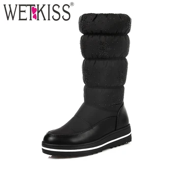 WETKISS 2019 New Keep Warm Thick Plush Winter Boots Women Crystal Wedges Snow Boots Mid Calf Fur Shoes Woman Platform Big Size
WETKISS 2019 New Keep Warm Thick Plush Winter Boots Women Crystal Wedges Snow Boots Mid Calf Fur Shoes Woman Platform Big Size