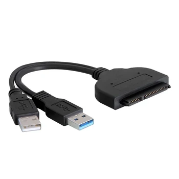 USB 3.0 to SATA 22Pin cable Adapter USB Y cable for 2.5" 2.5Inch SATA Hard Disk Driver with USB Power Cable Connecter
USB 3.0 to SATA 22Pin cable Adapter USB Y cable for 2.5" 2.5Inch SATA Hard Disk Driver with USB Power Cable Connecter