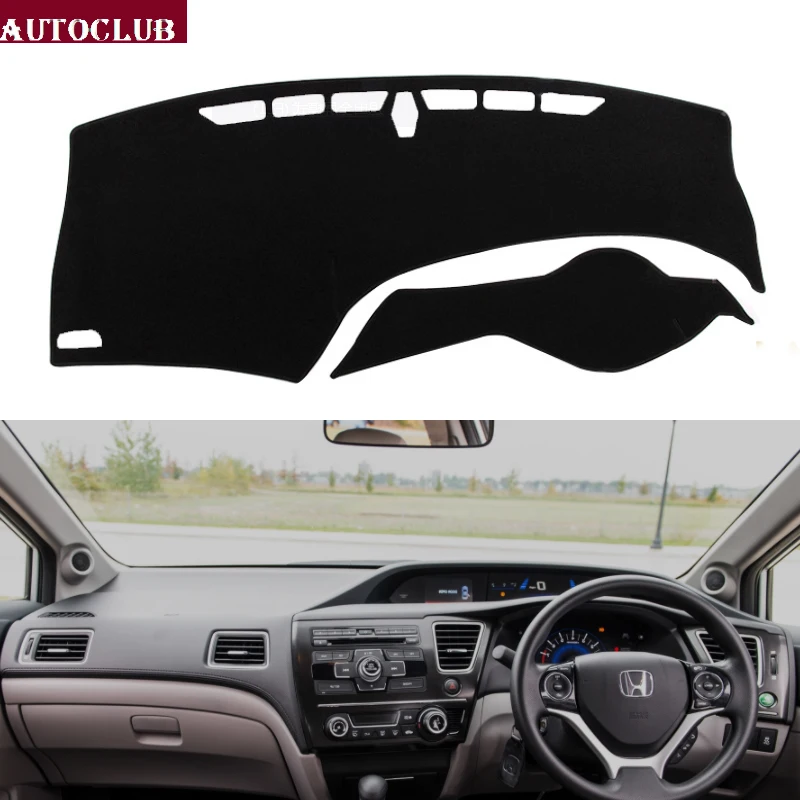 For Honda civic 2013 2014 2015 2016 9th generation Car Styling Covers Dashmat Dash Mat Sun Shade Dashboard Cover RHD | Автомобили и