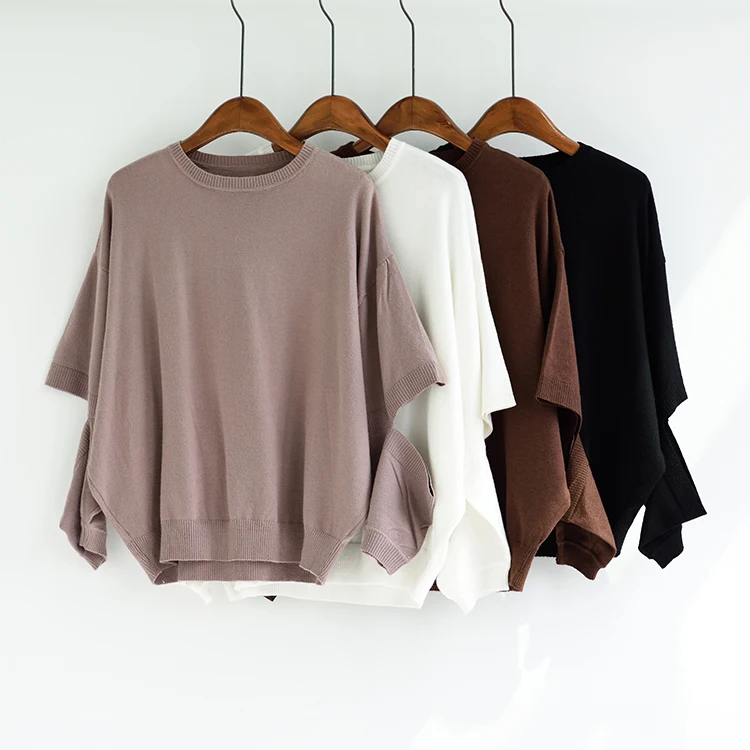 Spring Autumn Women Sweaters and Pullovers Korean Style 3/4 Sleeve Casual Sweater Slim Solid Knitted Jumpers Sueter Mujer
Spring Autumn Women Sweaters and Pullovers Korean Style 3/4 Sleeve Casual Sweater Slim Solid Knitted Jumpers Sueter Mujer