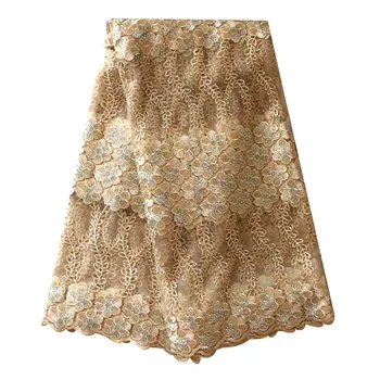 Champagne Gold Nigerian Lace Fabrics for Wedding 2020 Africa Lace High Quality Lace Fabric for Women Dress
Champagne Gold Nigerian Lace Fabrics for Wedding 2020 Africa Lace High Quality Lace Fabric for Women Dress