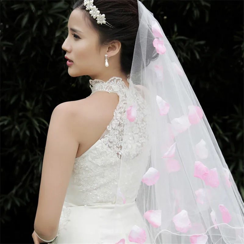 2019 Cheap Wedding Veil White Lace Flowers Pink Long Bridal Veil Womens Marry Romantic Wedding Accessories W3
2019 Cheap Wedding Veil White Lace Flowers Pink Long Bridal Veil Womens Marry Romantic Wedding Accessories W3