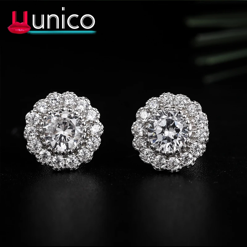 UUNICO 925 sterling silver Color Jewelry Women Stud Earrings Round AAA Zircon Wedding for Women Gift j5820
UUNICO 925 sterling silver Color Jewelry Women Stud Earrings Round AAA Zircon Wedding for Women Gift j5820