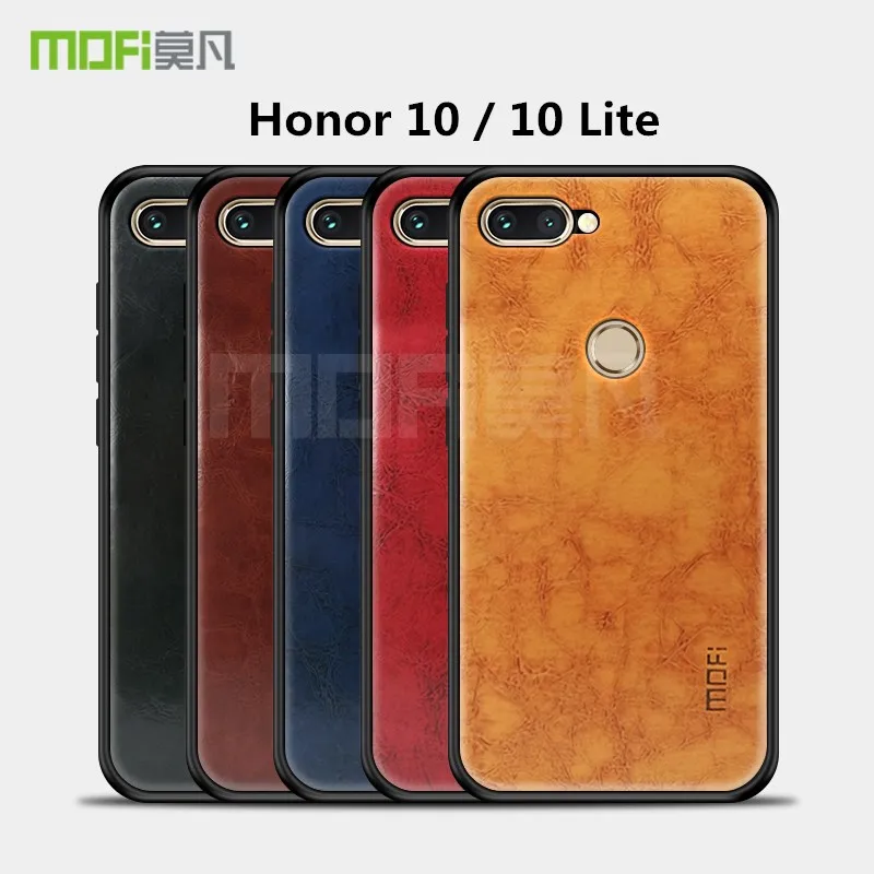 Оригинальные ультратонкие Чехлы Mofi для Huawei Honor 10 мягкий чехол из ТПУ и кожи с