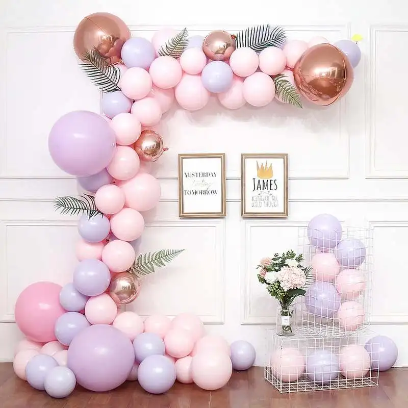 116pcs Handmade DIY Latex Balloon Garland Kit Chain Pastel Pink & Purple for Wedding Birthday Anniversary Party Decoration
116pcs Handmade DIY Latex Balloon Garland Kit Chain Pastel Pink & Purple for Wedding Birthday Anniversary Party Decoration