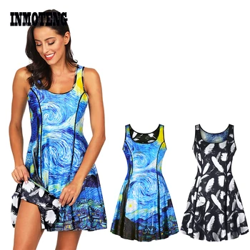 INMOTENG Summer Dress 2019 Jellyfish Blue Galaxy Double Sided Wear 3D Printing Red Watermelon Women High Waist Mini Dresses
INMOTENG Summer Dress 2019 Jellyfish Blue Galaxy Double Sided Wear 3D Printing Red Watermelon Women High Waist Mini Dresses